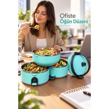 Veraura Lifestyle Paslanmaz Çelik Iç Hazneli Beslenme Kutusu Kilitli Taşıma Saplı