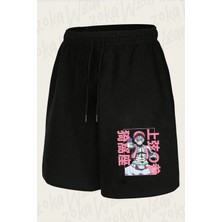 Zoka Wear Demon Slayer Akaza Ozel Tasarim Baskılı Şort Unisex