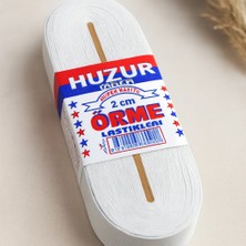 Veraura Lifestyle Yassı Geniş Paça Lastik 2 cm Beyaz - 10 M