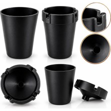 Veraura Lifestyle 36 Adet Siyah Yuvarlak Plastik Kokusuz Küllük