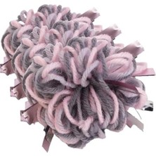 Kawin Beeztees Kedi Oyuncağı, Top, Yün, Pembe ve Gri, 7cm (3 Paketi)