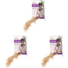 Kawin Flamingo Fl Ct Vınta Catnipli Tüylü Hışırtılı Kuş Oyuncak (3 Paketi)