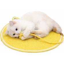 Kawin Aee® Kedi Oyun ve Tırmalama Paspası 47 cm – Aktivite Oyuncağı, Doğal Sisal Halatlı, Yuvarlak Kedi Tırmalama Matı – Yatan, Oynayan ve Tırmalayan Kediler Için (Karışık Renk)
