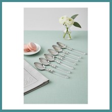 Bezos 6?lı Paslanmaz Çelik Şeffaf Tatlı Kaşığı Seti Mac