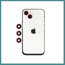 Bezos iPhone 14 Uyumlu Shine Kamera Lens - Kırmızı Mac