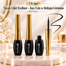 Rowenarose 2li Siyah Likit Eyeliner-Kıl Fırca