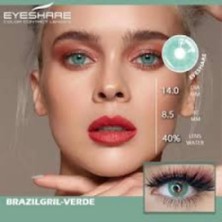 Rowenarose Brazilgırıl Verde 12 Ay Kullanım Süreli 1 Yıllık Solüsyon ve Lens Kabı Hediyeli
