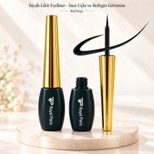 Rowenarose Siyah Likit Eyeliner-Kıl Fırca