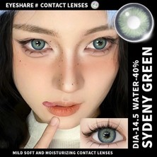 Rowenarose Sydeney Green 12 Ay Kullanım Süreli 1 Yıllık Solüsyon ve Lens Kabı Hediyeli