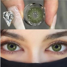 Rowenarose Newiris Green 12 Ay Kullanım Süreli 1 Yıllık Solüsyon ve Lens Kabı Hediyeli