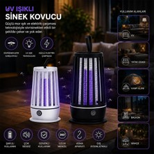 İlkyaz Fashion If USB Şarjlı - 2 Renk Işık Asma Aparat - Sessiz Çalışma Uv Işıklı Sinek Kovucu HS-374
