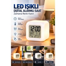 İlkyaz Fashion Dekoratif Küp Saat Ile LED ve Alarm Fonksiyonu