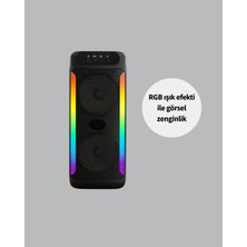 İlkyaz Fashion Taşınabilir Rgb Işıklı Bluetooth Hoparlör 4 Inç Çift Ses