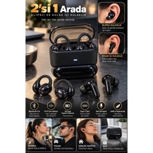 İlkyaz Fashion Şık Kablosuz Bluetooth Kulaklık 4'lü Set Klipsli ve In Ear