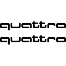 OEM Qudi Quattro Sticker Oto Araba Sticker Siyah 15 x 2 cm 2 Adet, 795258224857