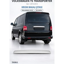 Trobus Volkswagen T5 Transporter 2010-2014 Uyumlu Krom Bagaj Çıtası Paslanmaz Çelik Tek Kapılı