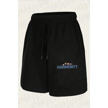 Zoka Wear Community All Caracters Dizi Baskılı Şort Unisex
