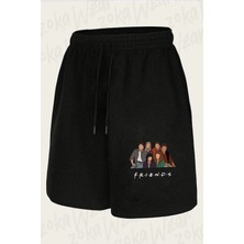 Zoka Wear Friends Dizi Tisort Zokaw Baskılı Şort Unisex