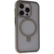 İlkyaz Fashion Ifk Joko Apple Iphone 15 Pro Max Zorda Airbag Magsafe Standlı Kapak - Titan Gri