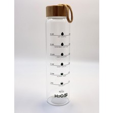 OEM Orret Home Detox Bambu Kapaklı Cam Matara 1000 ml –,ısıya Dayanıklı, Borosilikat Cam, Doğal, Çevre Dostu, Sağlıklı Su Şişesi,buzdolabı Suluk Suluğu (Motivasyon)