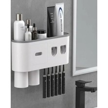 İlkyaz Fashion Ifk Çok Fonksiyonlu Diş Fırçası Tutucu Otomatik Dispenser Bardaklı Organizer
