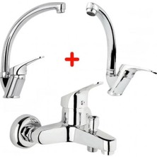 İlkyaz Fashion Ifk Mix Banyo Bataryası Lavabo - Evye 3 Lü Avantajlı Set