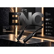 Wess Bluetooth Ense Tipi Kablosuz Kulak Içi Kulaklık - Enc Gürültü Engelleyici, 800 Saat Bekleme Süresi, Mıknatıslı & Type-C Şarjlı Sporcu Kulaklığı