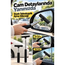Mucit Home Siyah Teleskopik Araba Cam Sileceği Yan Dikiz Aynası Çekeceği Araç Ayna Çekecek 1 m Uzayabilir