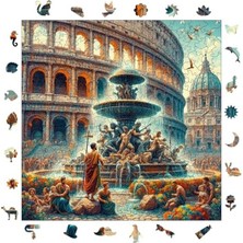 Mythriva Efsanevi Roma Temalı Ahşap Puzzle - 29 x 29 Cm, 353 Parça