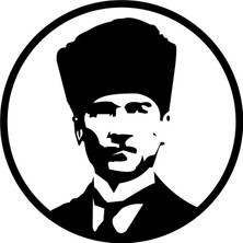OEM 15 x 15 cm Atatürk Oto Sticker Kalpaklı Araba Sticker