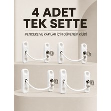İlkyaz Fashion Ifk Anahtarlı Pencere Emniyet Kilidi 4 Adet Güvenlik Seti
