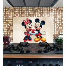 Reflexa Ocak Arkası Cam Koruyucu – Mickey Mouse Isıya Dayanıklı Dekoratif Cam Panel 40 x 30 cm * 2 Adet