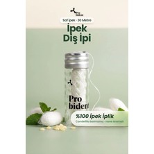 Doğal Saf İpek Nane Aromalı Diş İpi – Plastiksiz Cam Şişede 30m | Hassas Diş Eti Temizliği