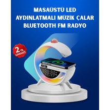 Lims Store Kablosuz Şarjlı Dijital Saat Rgb Işıklı Bluetooth Hoparlör Çok Fonksiyonlu