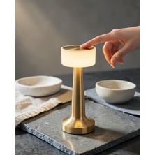 Lims Store Kablosuz Dokunmatik LED Masa Lambası Altın Rengi