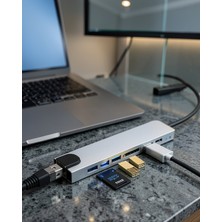 Lims Store 8 Port Type C Hub USB HDMI RJ45 Sd Tf Kart Okuyucu Uczzzmacbookdönüştürücü-1