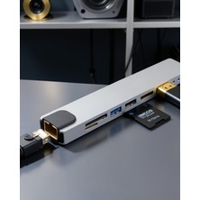 Lims Store Type C Hub USB HDMI Ethernet Kart Okuyucu Uczzzmacbookdönüştürücü-4