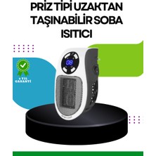 Lims Store LED Ekranlı Ayarlanabilir Sıcaklık Mini Priz Isıtıcı Sessiz