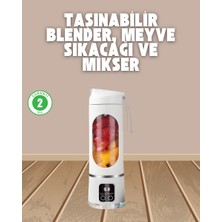 Lims Store Şarjlı Blender – 12 Bıçaklı, 450 ml Kapasiteli, Taşınabilir Tip-C Mikser