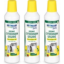 Heitmann Pure Saf Limon Asidi Sıvı Kireç Çözücü 3 x 500 ml