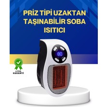 Lims Store Uzaktan Kumandalı Priz Tipi Seramik Isıtıcı Zaman Ayarlı