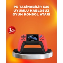 Lims Store Uzun Pil Ömürlü 520 Oyunlu P5 Retro Konsol