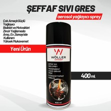 Wöller Şeffaf Sıvı Gres Yağı Sprey 400 ml Çok Amaçlı Kullanım İçin Etkili Temizlik