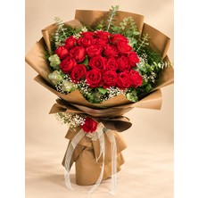 Erhan Flowers Sonsuz Aşk Kırmızı Gül Buketi - Özel Tasarım Hediye Çiçek Demeti