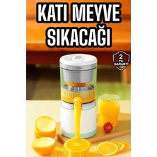 Lims Store Katı Meyve Sıkacağı Taşınabilir USB Şarjlı Pratik Paslanmaz Çelik Bıçaklı