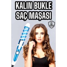 Lims Store Profesynel Saç Maşası Kalın Bukleler Spiralli Seramik Kaplama