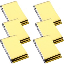 Acil Durum Folyo Battaniyeleri (6 Paket) Termal Battaniye Acil Durum Battaniyesi, Mylar 2,1 x 1,6 M, Açık Hava, Yürüyüş, Hayatta Kalma, Maraton Veya Ilk Yardım Için, Altın