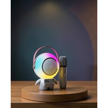 Lims Store Astronot Tasarımı Bluetooth Hoparlör ve Kablosuz Mikrofon Seti