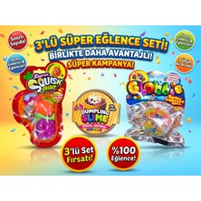 Volkan Oyuncak 3'lü Stres Oyuncağı Seti – Globbie Sıkma Topu, Dumpling Slime ve Meyve Squishy Kombinli Eğlenceli Hediye Paketi