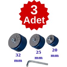 Tekmarked Pprc Plastik Boru Kaynak Makinesi Pafta, Lokma Takımı 20, 25, 32 mm (Mavi Teflon)